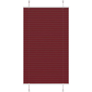 vidaXL - Plissé - rolgordijn - 80x100 - cm - stofbreedte - 79,4 - cm - bordeauxrood
