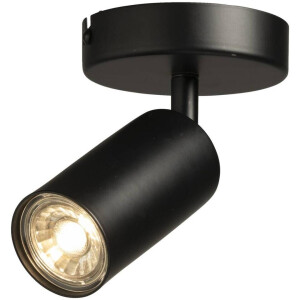 Leen Bakker - 1-spot Basic - Mat - 10xØ10 Cm - Metaal - Zwart