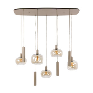 Hanglamp Serene 5+4-lichts Beige
