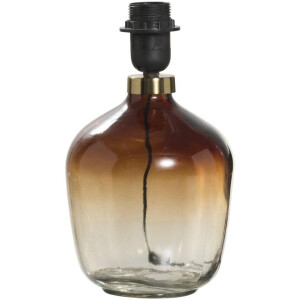 Leen Bakker - Lampvoet Mois E27 26,5xØ16,5 Cm - Glas - Bruin - H26.5 Cm