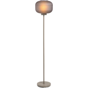 Leen Bakker - Vloerlamp Ella E27 - 150x30x30 Cm - Metaal - Taupe