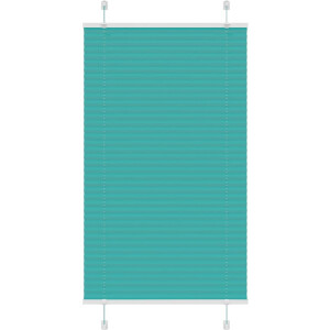 vidaXL - Plissé - rolgordijn - 80x150 - cm - stofbreedte - 79,4 - cm - petrol - groen