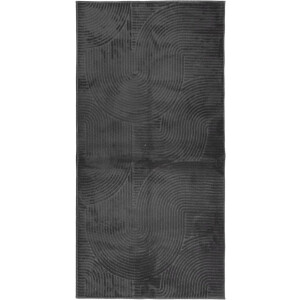 vidaXL - Vloerkleed - IZA - laagpolig - Scandinavisch - 100x200 - cm - antraciet