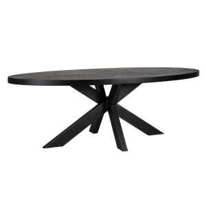 Richmond Ovale Eettafel 'Watson' 235 x 110cm, kleur Zwart