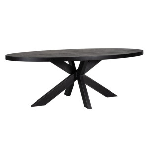 Richmond Ovale Eettafel 'Watson' 235 x 110cm, kleur Zwart