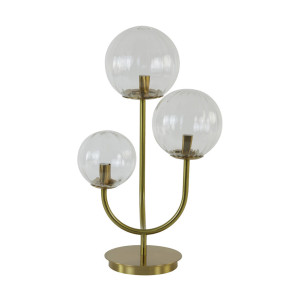 Light & Living Tafellamp 'Magdala' 3-Lamps, kleur Transparant