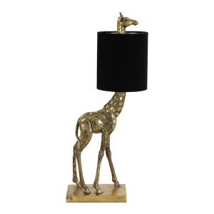 Light & Living Tafellamp 'Giraffe' 61cm, kleur Antiek Brons/Zwart
