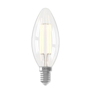 Leen Bakker - Calex SMART Kaarslamp - Helder- E14 - 4,9W - 470LM - Dimbaar - Glas - Transparant - 3.5x3.5x11.2 Cm