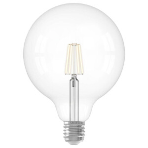 Leen Bakker - Calex LED Globe - G125 - Helder - E27 - 4.5W - 470LM - Dimbaar - Glas - Transparant - H17.2 Cm