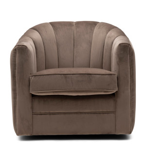 Rivièra Maison Draaibare Fauteuil 'St. Lewis' Velvet, kleur Golden Mink