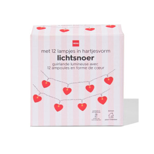 HEMA HEMA Lichtsnoer 2m Met 12 Hartjes Voor Binnen Liefde