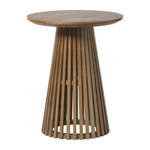 Bijzettafel Japandi rond - bruin - ø40x50 cm