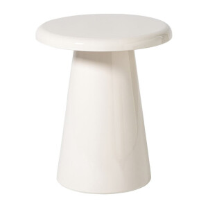 Bijzettafel metaal groot - beige - ø34.5x40.5 cm