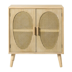 Kast Flores met ovalen vlakken - bruin - 78x70x37.5 cm