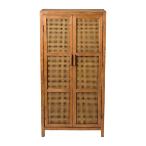 Webbing kast Bandung hoog - bruin - 140x70x40 cm