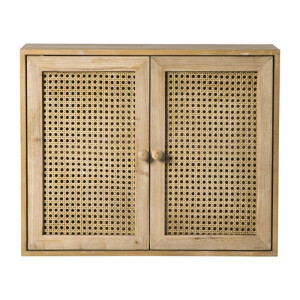 Webbing wandkast Bandung - naturel - 48.5x60x22 cm