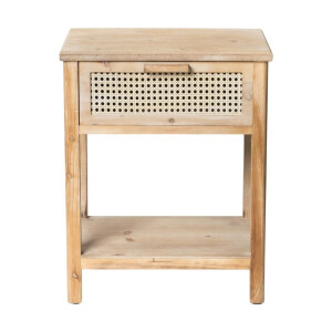 Webbing nachtkastje Bandung - naturel - 48x36x60.5 cm