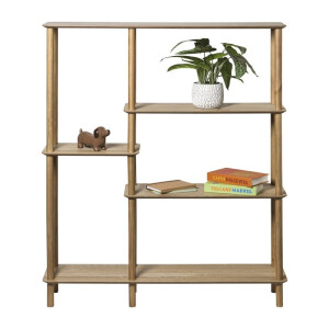 Vakkenkast Scandi hoog - naturel - 140x120x30 cm