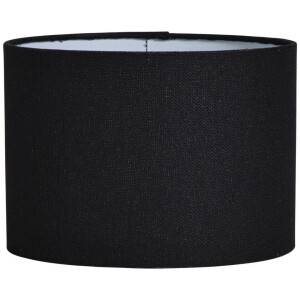 2e Halve Prijs Leen Bakker - Lampenkap Luna Cilinder - 18xØ25 Cm - Katoen - Zwart