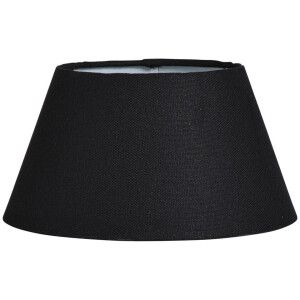 2e Halve Prijs Leen Bakker - Lampenkap Lika - Ø30xØ19x16,5 Cm - Katoen - Zwart