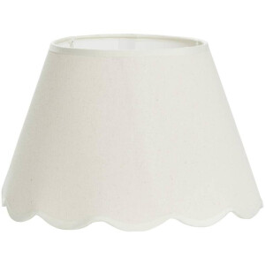 2e Halve Prijs Leen Bakker - Lampenkap Florine - Off-white - 19xØ30 Cm - Katoen - Crème