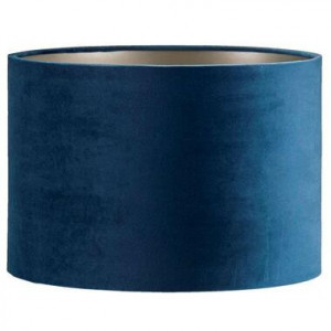 Kap Cilinder - blauw - velours - 30x21 cm - Leen Bakker