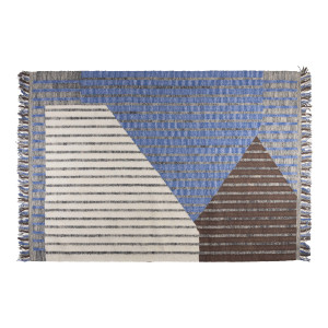 Dutchbone Vloerkleed 'Hampton' 160 x 230cm, kleur Blauw