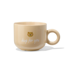 HEMA HEMA Mok 480ml Teddybeer 'hug For You' Beige