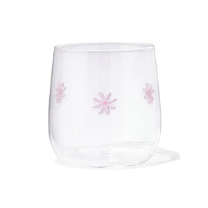 HEMA HEMA Glas 360ml Bloemen