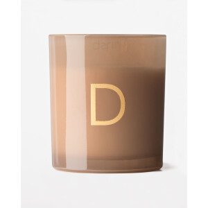 HEMA HEMA Kaars In Glas ⌀8x9cm Letter D (taupe)