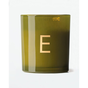 HEMA HEMA Kaars In Glas ⌀8x9cm Letter E (groen)