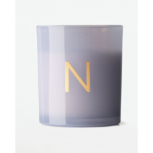 HEMA HEMA Kaars In Glas ⌀8x9cm Letter N (lichtblauw)