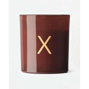 HEMA HEMA Kaars In Glas ⌀8x9cm Letter X (cognac)