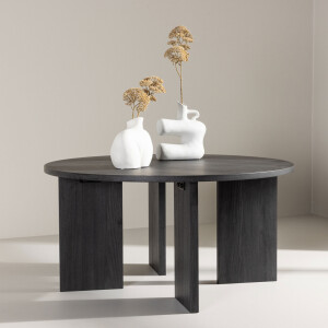 Nohr Ronde Salontafel 'Gayla' 80cm, kleur Zwart