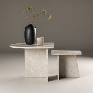 Nohr Salontafel 'Markos' Marmerlook, Set van 2 stuks