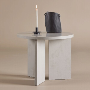Nohr Ronde Salontafel 'Zeeshan' 55cm, kleur Zilver