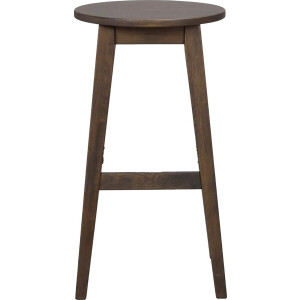 Rowico Home Austin Barkruk Walnoot - Hout - Barkruk zonder Rugleuning - Zonder Armleuning - Rond - Voor Kookeiland - Zithoogte 65 cm