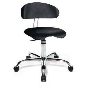 SITNESS 40 HIGHTECH - Draaikruk Zwart PU Kunstleder