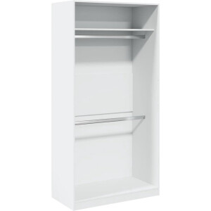 vidaXL - Kledingkast - 100x50x200 - cm - bewerkt - hout - wit