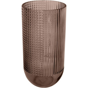 Present Time Vaas Attract - Large - Glas Chocolade Bruin - Ø15x30cm - Modern