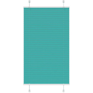 vidaXL - Plissé - rolgordijn - 75x100 - cm - stofbreedte - 74,4 - cm - petrol - groen