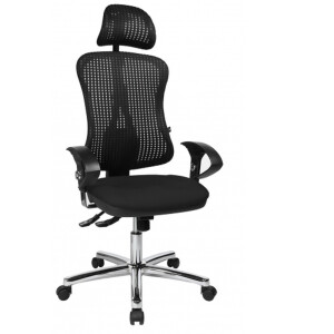 HJH SOLUTION DELUXE HEAD AL.U2 - Professionele bureaustoel Zwart