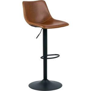 Bendt Draaibare Barkruk 'Xanthe' PU, kleur Cognac (zithoogte 61-83cm)