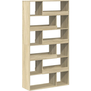 vidaXL - Boekenkast - 100x33x187,5 - cm - bewerkt - hout - sonoma - eikenkleurig