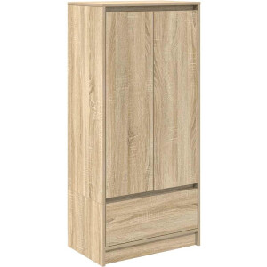 vidaXL - Kast - met - lade - 55,5x34x119,5 - cm - spaanplaat - sonoma - eikenkleurig