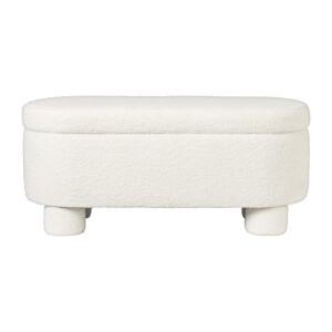 Opbergbank teddy dodo - wit - 43x100x42 cm