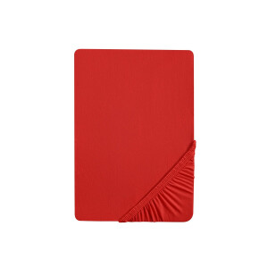 Biberna Jersey hoeslaken (Rood, 180-200 x 200 cm)