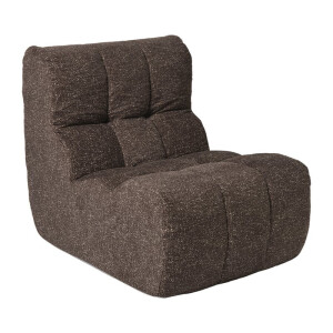Sofa chenille - donkerbruin - 87x72x66 cm