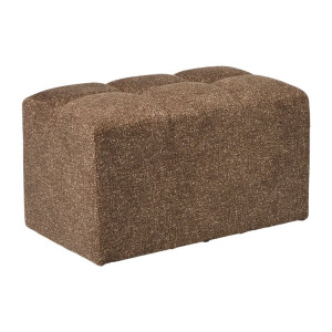 Poef chenille - bruin - 38x66x38 cm