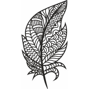 Wanddecoratie | Losse veren - Ontwerp 2 (20x40cm)